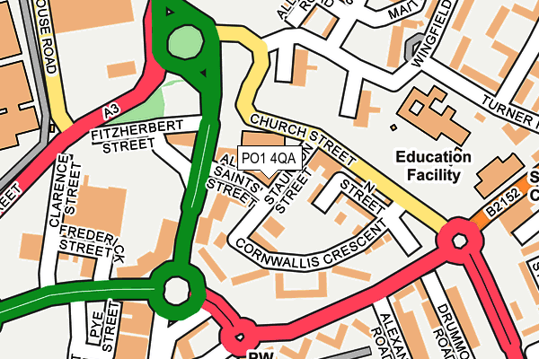 PO1 4QA map - OS OpenMap – Local (Ordnance Survey)