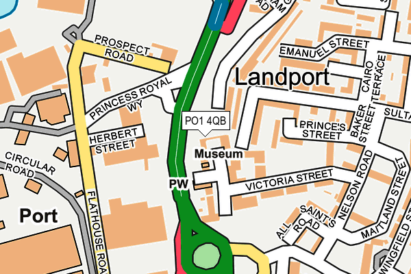 PO1 4QB map - OS OpenMap – Local (Ordnance Survey)