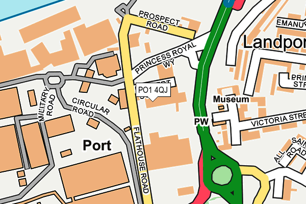 PO1 4QJ map - OS OpenMap – Local (Ordnance Survey)