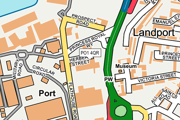 PO1 4QR map - OS OpenMap – Local (Ordnance Survey)