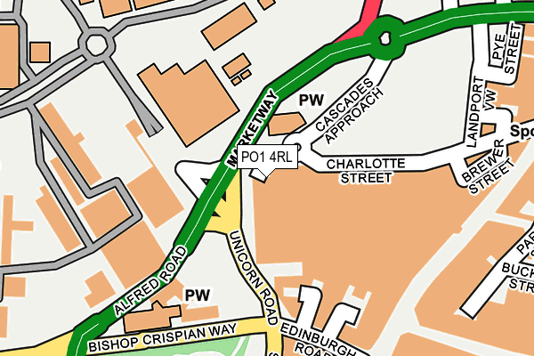 PO1 4RL map - OS OpenMap – Local (Ordnance Survey)