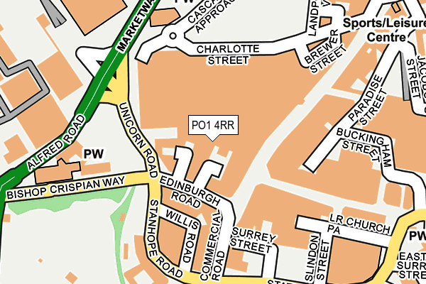 PO1 4RR map - OS OpenMap – Local (Ordnance Survey)