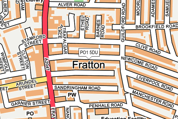 PO1 5DU map - OS OpenMap – Local (Ordnance Survey)