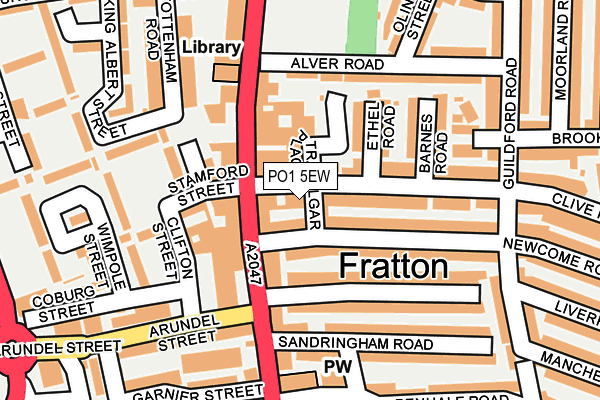 PO1 5EW map - OS OpenMap – Local (Ordnance Survey)