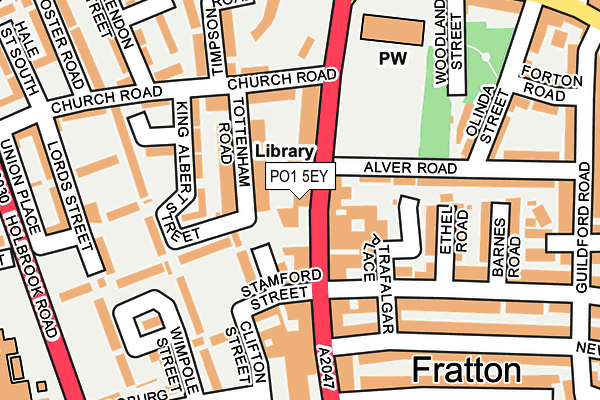 PO1 5EY map - OS OpenMap – Local (Ordnance Survey)