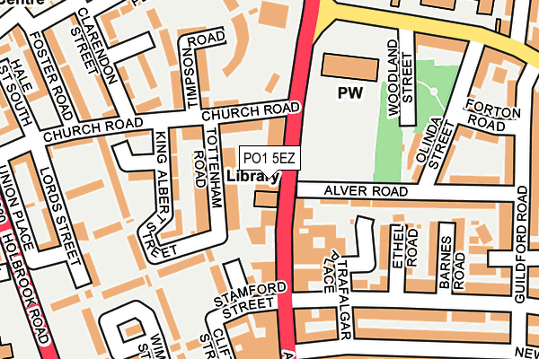 PO1 5EZ map - OS OpenMap – Local (Ordnance Survey)