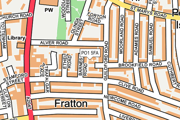 PO1 5FA map - OS OpenMap – Local (Ordnance Survey)