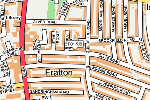 PO1 5JB map - OS OpenMap – Local (Ordnance Survey)