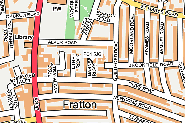 PO1 5JG map - OS OpenMap – Local (Ordnance Survey)