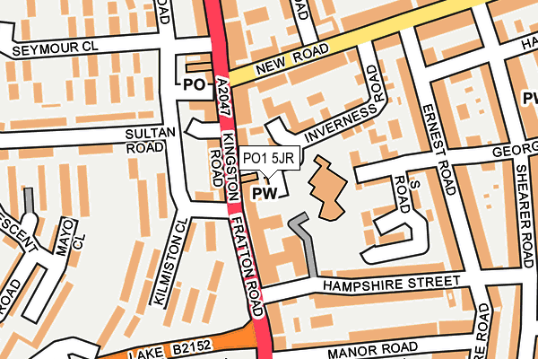 PO1 5JR map - OS OpenMap – Local (Ordnance Survey)