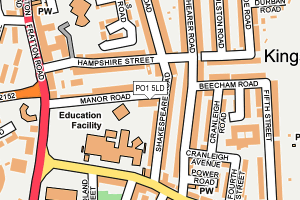 PO1 5LD map - OS OpenMap – Local (Ordnance Survey)