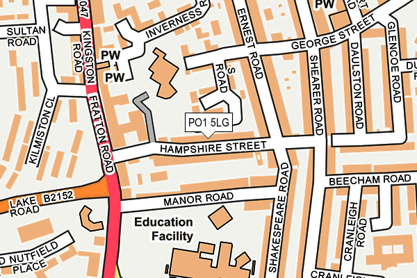 PO1 5LG map - OS OpenMap – Local (Ordnance Survey)