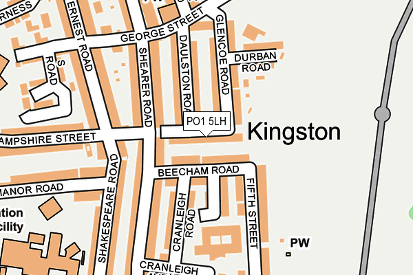 PO1 5LH map - OS OpenMap – Local (Ordnance Survey)