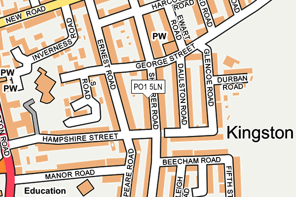 PO1 5LN map - OS OpenMap – Local (Ordnance Survey)