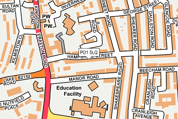 PO1 5LQ map - OS OpenMap – Local (Ordnance Survey)