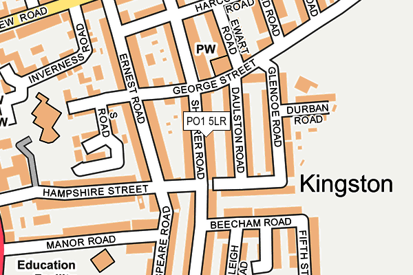 PO1 5LR map - OS OpenMap – Local (Ordnance Survey)