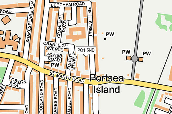 PO1 5ND map - OS OpenMap – Local (Ordnance Survey)