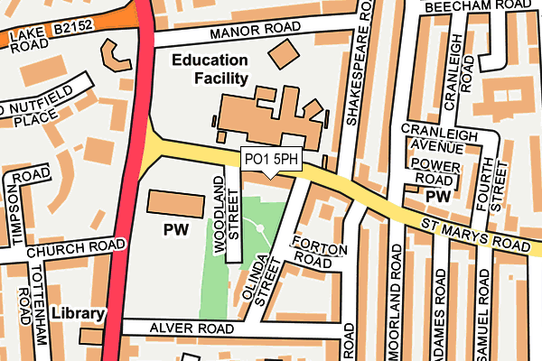 PO1 5PH map - OS OpenMap – Local (Ordnance Survey)