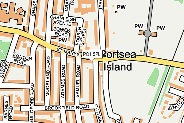 PO1 5PL map - OS OpenMap – Local (Ordnance Survey)