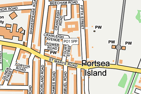 PO1 5PP map - OS OpenMap – Local (Ordnance Survey)