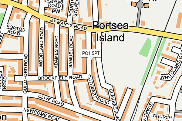 PO1 5PT map - OS OpenMap – Local (Ordnance Survey)