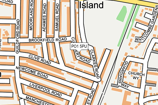 PO1 5PU map - OS OpenMap – Local (Ordnance Survey)