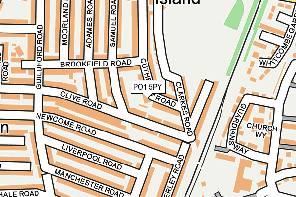 PO1 5PY map - OS OpenMap – Local (Ordnance Survey)