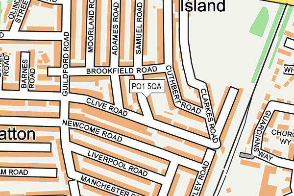 PO1 5QA map - OS OpenMap – Local (Ordnance Survey)