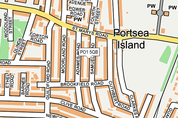 PO1 5QB map - OS OpenMap – Local (Ordnance Survey)