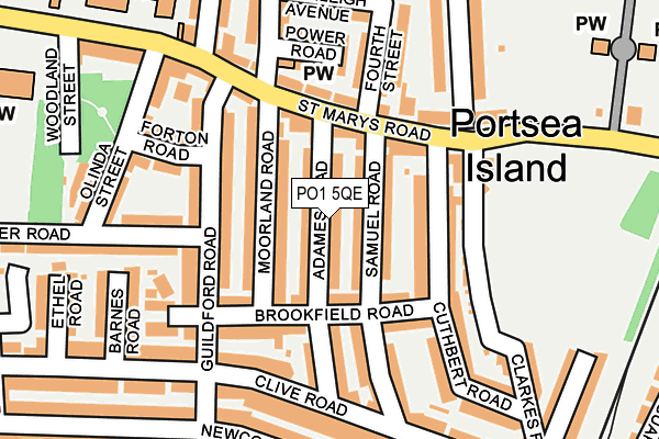 PO1 5QE map - OS OpenMap – Local (Ordnance Survey)