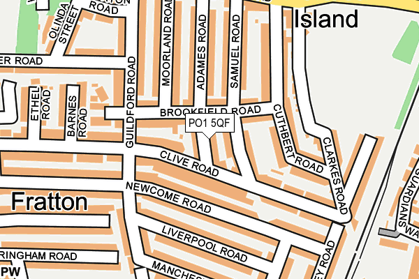 PO1 5QF map - OS OpenMap – Local (Ordnance Survey)