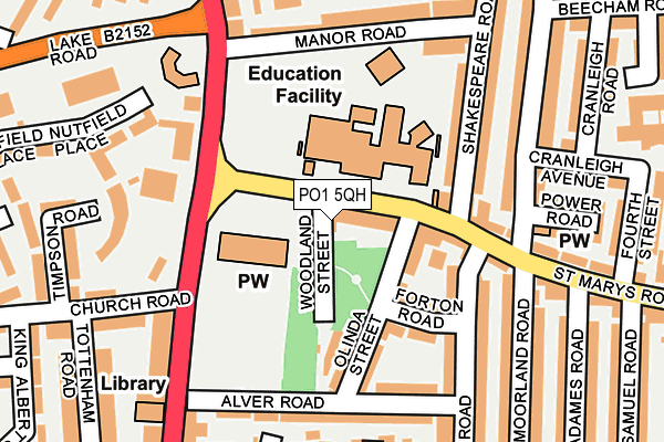 PO1 5QH map - OS OpenMap – Local (Ordnance Survey)