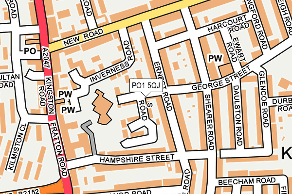 PO1 5QJ map - OS OpenMap – Local (Ordnance Survey)
