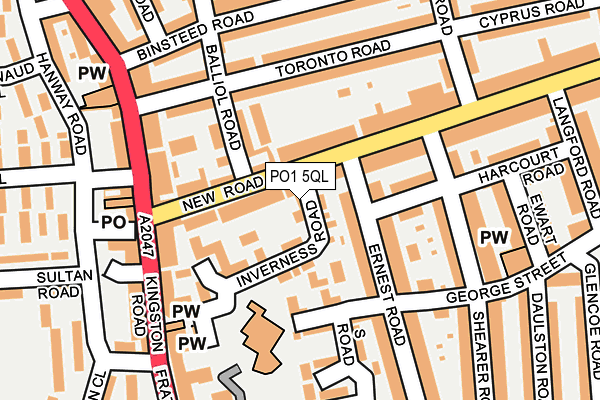 PO1 5QL map - OS OpenMap – Local (Ordnance Survey)