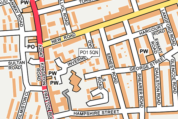 PO1 5QN map - OS OpenMap – Local (Ordnance Survey)