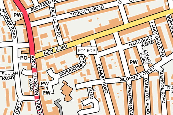 PO1 5QP map - OS OpenMap – Local (Ordnance Survey)