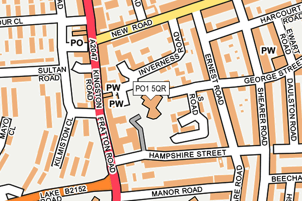 PO1 5QR map - OS OpenMap – Local (Ordnance Survey)