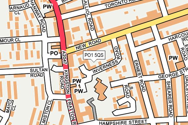 PO1 5QS map - OS OpenMap – Local (Ordnance Survey)