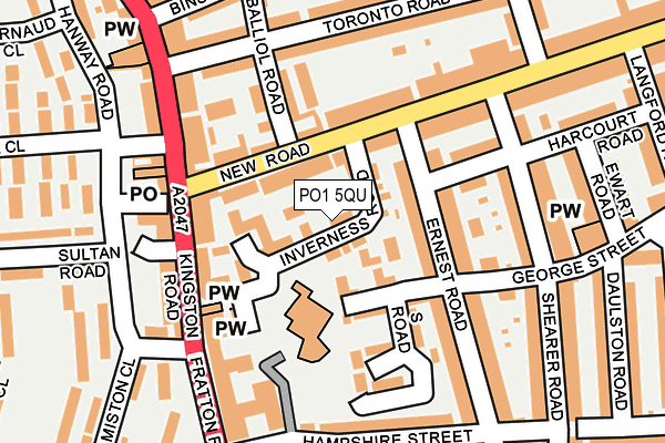 PO1 5QU map - OS OpenMap – Local (Ordnance Survey)