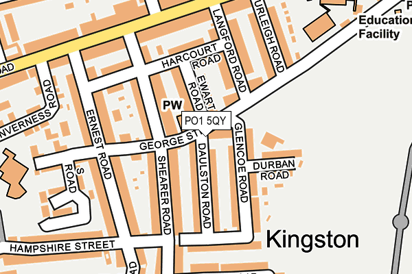 PO1 5QY map - OS OpenMap – Local (Ordnance Survey)