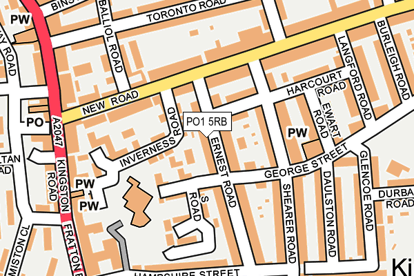 PO1 5RB map - OS OpenMap – Local (Ordnance Survey)