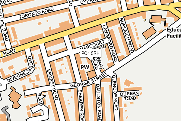 PO1 5RH map - OS OpenMap – Local (Ordnance Survey)