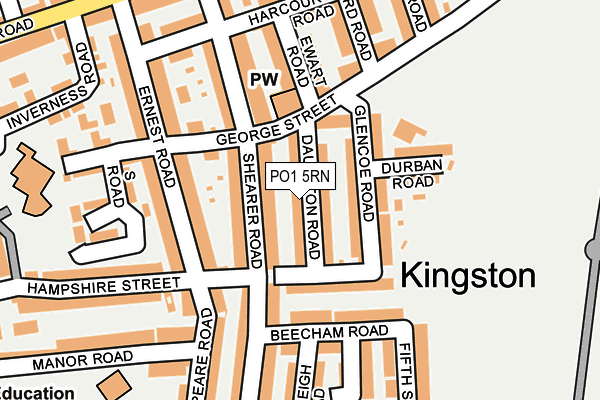 PO1 5RN map - OS OpenMap – Local (Ordnance Survey)