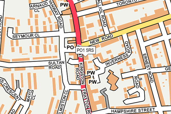 PO1 5RS map - OS OpenMap – Local (Ordnance Survey)