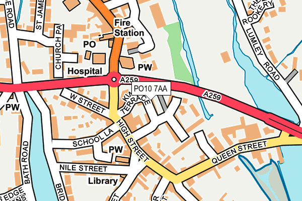 PO10 7AA map - OS OpenMap – Local (Ordnance Survey)