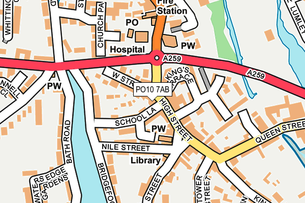 PO10 7AB map - OS OpenMap – Local (Ordnance Survey)