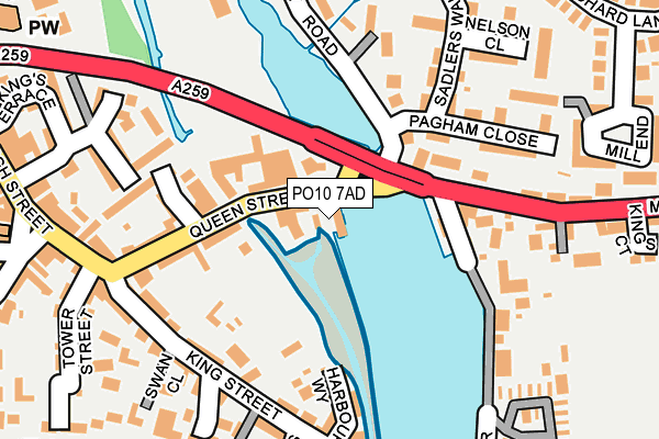 PO10 7AD map - OS OpenMap – Local (Ordnance Survey)