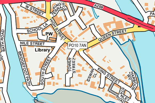 PO10 7AN map - OS OpenMap – Local (Ordnance Survey)