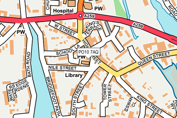 PO10 7AQ map - OS OpenMap – Local (Ordnance Survey)