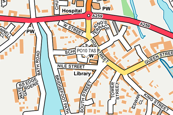 PO10 7AS map - OS OpenMap – Local (Ordnance Survey)